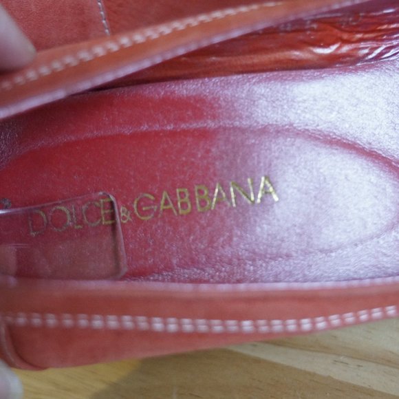 Dolce & Gabbana Red Suede Pumps size 40 us 7.5 - Picture 6 of 8